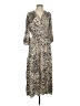 Grade & Gather 100% Polyester Animal Print Tan Casual Dress Size S - photo 1