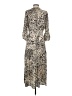 Grade & Gather 100% Polyester Animal Print Tan Casual Dress Size S - photo 2
