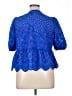 Shein 100% Polyester Blue Short Sleeve Blouse Size XL - photo 2