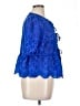 Shein 100% Polyester Blue Short Sleeve Blouse Size XL - photo 4