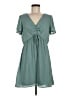 Blue Rain 100% Polyester Solid Teal Casual Dress Size M - photo 1