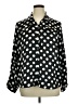 Belldini 100% Polyester Polka Dots Black Long Sleeve Blouse Size 1X - photo 1