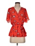 Sienna Sky 100% Polyester Red Short Sleeve Blouse Size S - photo 1