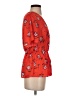 Sienna Sky 100% Polyester Red Short Sleeve Blouse Size S - photo 4
