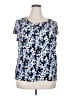 Kasper Blue Short Sleeve Top Size 2X - photo 1