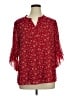 Timeson Red 3/4 Sleeve Blouse Size XL - photo 1