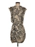 ALLSAINTS 100% Polyester Animal Print Tan Cocktail Dress Size 4 - photo 1