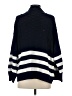 MNG Stripes Blue Turtleneck Sweater Size XS - photo 2