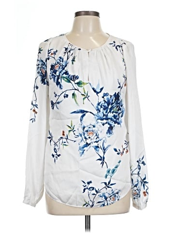White House Black Market Long Sleeve Blouse (view 1)