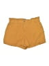 wonderly Solid Yellow Shorts Size 16 - photo 1