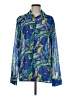 Assorted Brands 100% Polyester Print Blue Long Sleeve Blouse Size Med - Lg - photo 1