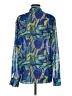 Assorted Brands 100% Polyester Print Blue Long Sleeve Blouse Size Med - Lg - photo 2