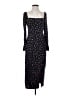 WAYF Hearts Black Casual Dress Size S - photo 1