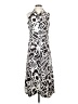 Chico's 100% Polyester Graphic Silver Casual Dress Size Sm (0) - photo 1