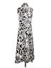 Chico's 100% Polyester Graphic Silver Casual Dress Size Sm (0) - photo 2