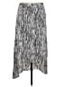 Three Dots 100% Viscose Stripes Silver Casual Skirt Size M - photo 1