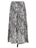 Three Dots 100% Viscose Stripes Silver Casual Skirt Size M - photo 2