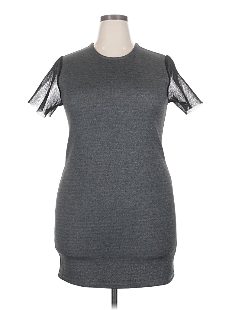 Pre-owned Assorted Brands Casual Dress In Gray