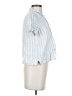 Everlane 100% Linen Stripes Blue Short Sleeve Blouse Size 00 - photo 4