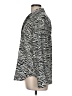 H&M 100% Polyester Animal Print Silver Long Sleeve Blouse Size 6 - photo 5