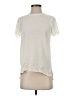 Theory 100% Silk Ivory Short Sleeve Silk Top Size P (petite) - photo 1