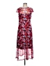 Saint + Sofia Print Burgundy Cocktail Dress Size 10 - photo 1