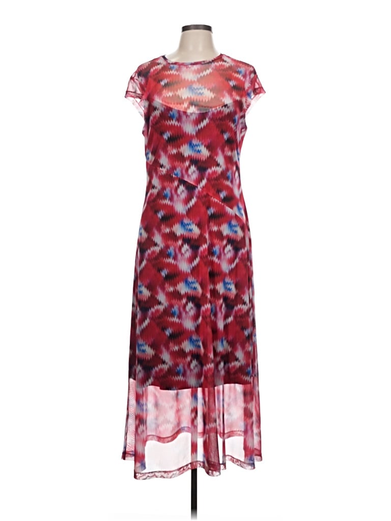 Pre-owned Saint + Sofia Cocktail Dress In Burgundy