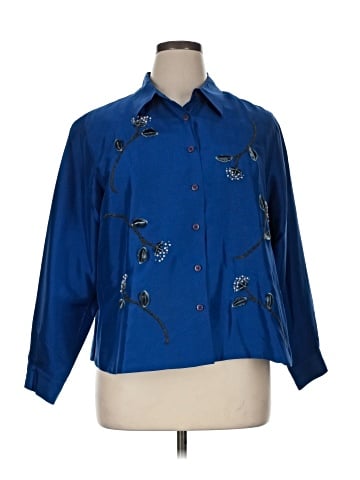 Coldwater Creek 3/4 Sleeve Silk Top (view 1)