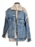 Bibi 100% Polyester Blue Denim Jacket Size L - photo 1