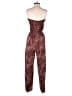 Timing 100% Polyester Paisley Burgundy Jumpsuit Size M - photo 2