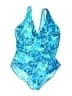L.L.Bean Print Blue One Piece Swimsuit Size L (estimated) - photo 1