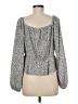 Altar'd State 100% Polyester Silver Long Sleeve Blouse Size M - photo 2