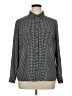 Apt. 9 100% Polyester Houndstooth Black Long Sleeve Blouse Size XL - photo 1