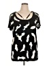 Torrid Animal Print Black Short Sleeve T-Shirt Size 1X Plus (1) - photo 1