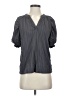 Current Air Gray Short Sleeve Blouse Size S - photo 1