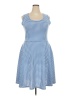 Lularoe Checkered-gingham Blue Casual Dress Size 22 - 24 - photo 1