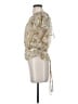 ASTR The Label 100% Polyester Ivory Short Sleeve Blouse Size S - photo 5