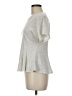 Lily White Silver Short Sleeve Top Size M - photo 5