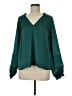 Caballero 100% Polyester Green Long Sleeve Blouse Size M - photo 1