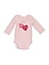 Carter's Hearts Pink Long Sleeve Onesie Size Newborn - photo 1