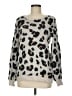 Ann Taylor LOFT Animal Print Silver Pullover Sweater Size M - photo 1