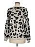 Ann Taylor LOFT Animal Print Silver Pullover Sweater Size M - photo 2