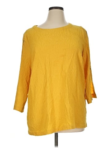 JM Collection 3/4 Sleeve Top (view 1)