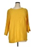 JM Collection Yellow 3/4 Sleeve Top Size XL - photo 1