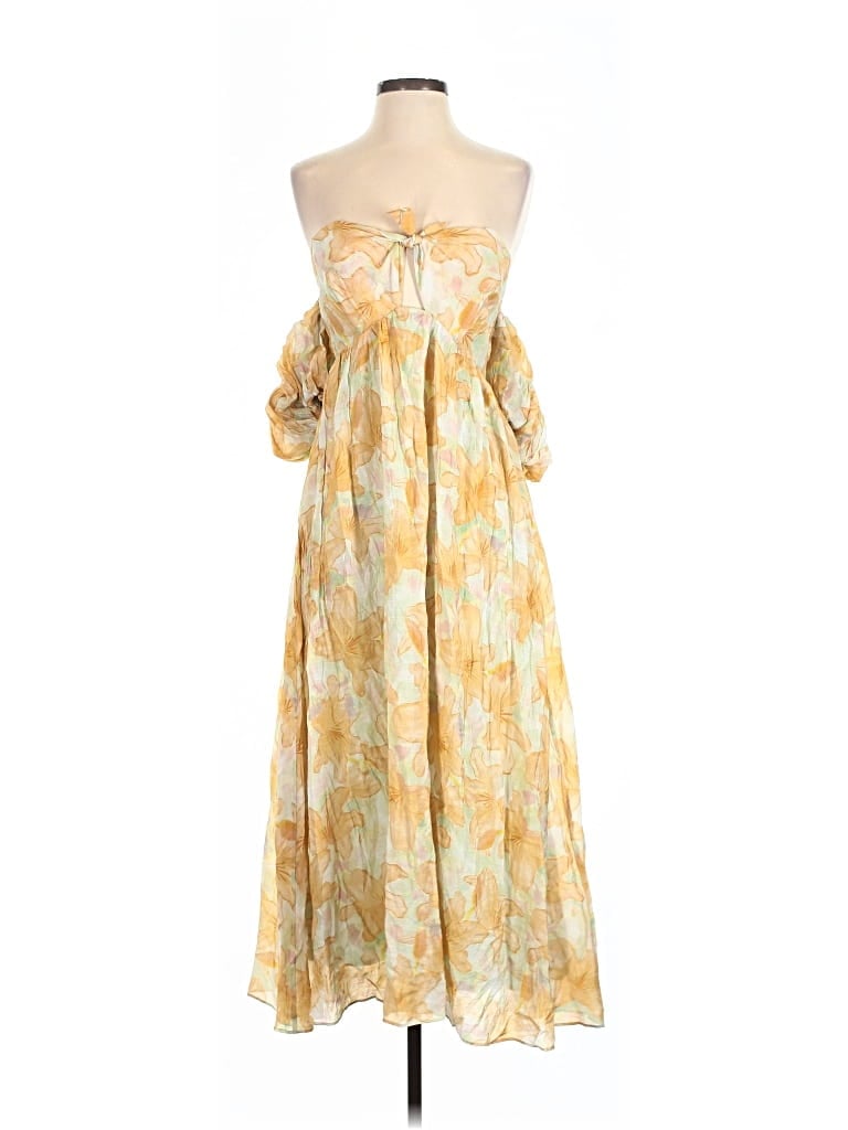 Astr Casual Dress In Yellow