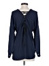 Chocolate 100% Polyester Blue Long Sleeve Blouse Size S - photo 2