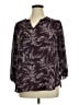 Fun2Fun 100% Polyester Purple 3/4 Sleeve Blouse Size 1X - photo 1