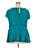 Torrid Teal Short Sleeve Blouse Size 3X Plus (3) - photo 2