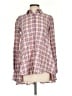 Easel Plaid Pink Long Sleeve Button-Down Shirt Size S - photo 1