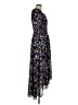 Ann Taylor 100% Polyester Floral Blue Casual Dress Size 6 - photo 4